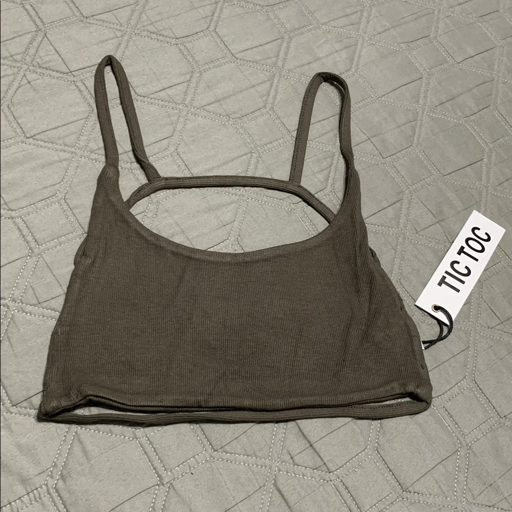 Charcoal sweatpants and matching crop top SET - Picture 5 of 7